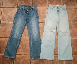 Vaqueros telle alto talla 36