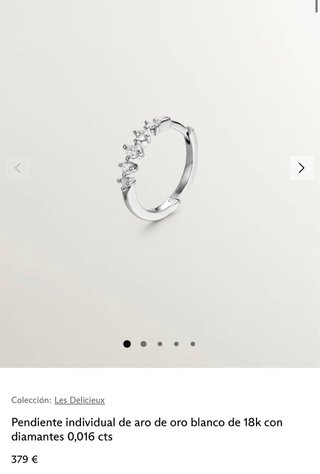 Aristocrazy pendiente piercing Oro 18k y Diamantes