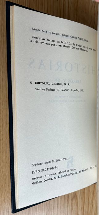 Historias. Libros V-XV. Polibio. Gredos (1981)