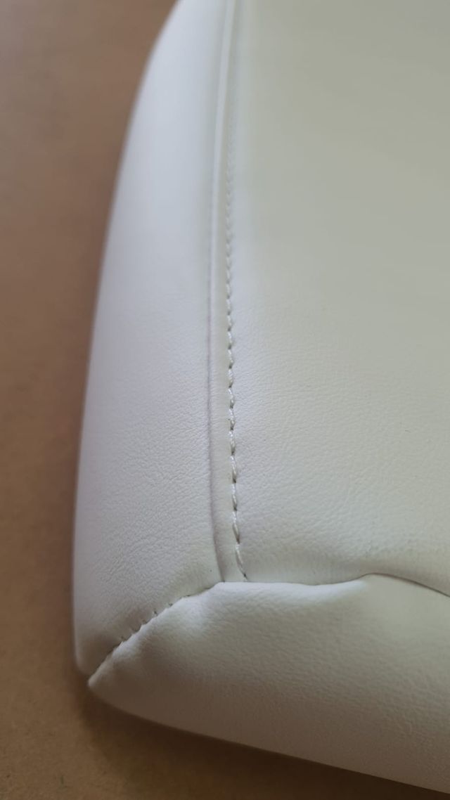 car seat headrest white leather