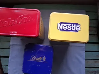 Conjunto 3 Cajas Metálicas Vintage