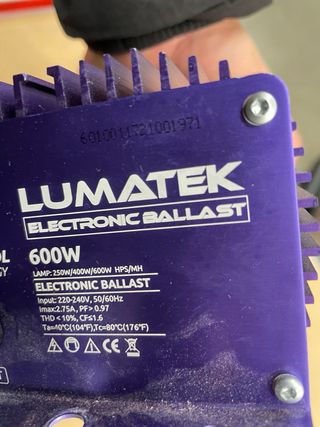 Balastro Electrónico Lumatek 600W
