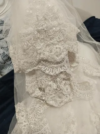 Velo de Novia Blanco Encaje piedras