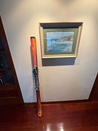 Esquís con fijaciones