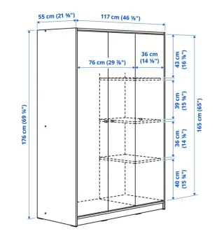 Armario blanco de madera