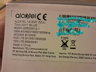 Móvil Alcatel 1s Azul + funda cargador auriculares