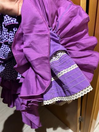 Traje de flamenca morado 11-12 años