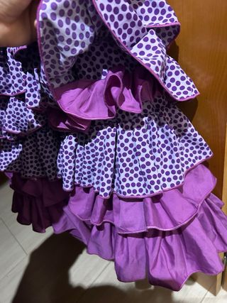 Traje de flamenca morado 11-12 años