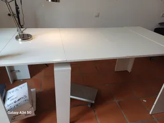 Mesa extensible blanca madera