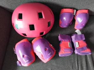 Conjunto Patinaje Infantil Oxelo Rosa/Morado