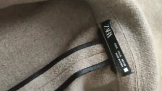 Abrigo paño Zara Hombre Gris