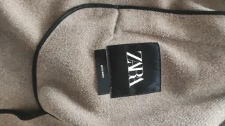 Abrigo paño Zara Hombre Gris