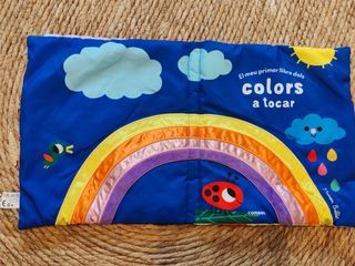 Libro sensorial tela bebé de colores
