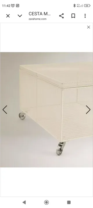 Cesta Zara Home Grande con Ruedas y Tapa