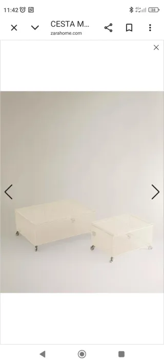 Cesta Zara Home Grande con Ruedas y Tapa