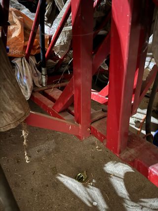 Remolque para paja rojo