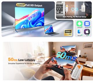 Trasmettitore Ricevitore Wireless USB-C 50M -Nuovo