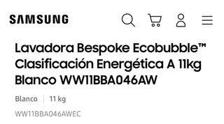 Lavadora Samsung 11kg Garantía oficial