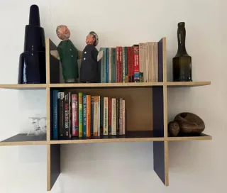 Estantería Moderna Ikea Azul/Madera clara