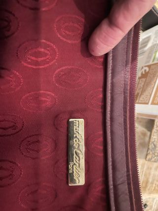 Bolso Cartier Piel Rojo Vintage
