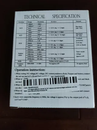 Multímetro Digital DT-830B Nuevo a estrenar