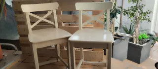 2 Taburetes Ikea Rosentorp Madera