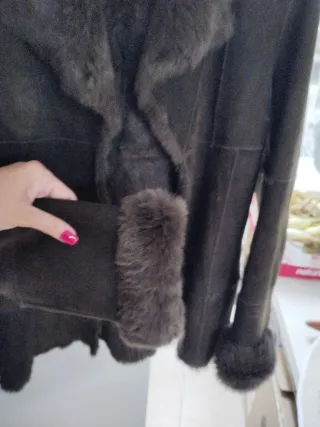 Chaqueta ante marrón forrada talla M