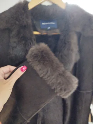 Chaqueta ante marrón forrada talla M