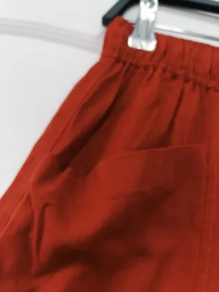 Pantalón Zara Lino Color Teja Talla S