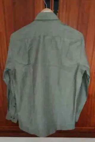 Camisa hombre manga larga verde caqui