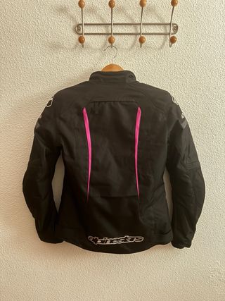 Chaqueta Moto Alpinestars Mujer Negra/Fucsia Talla