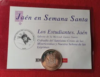 Lote 4 medallas Semana Santa Jaén Plata