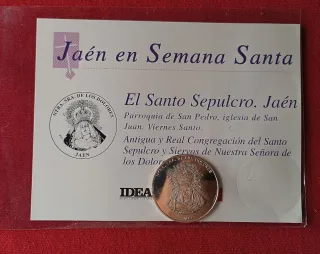 Lote 4 medallas Semana Santa Jaén Plata