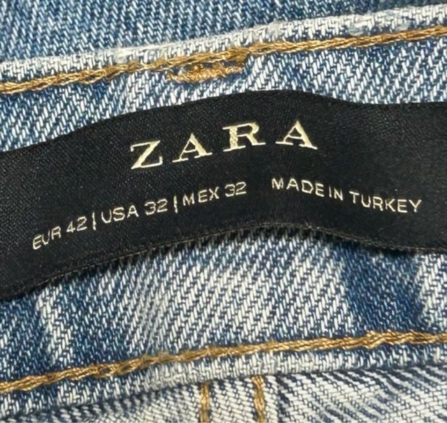 Zara Jeans Hombre Azul Rotos Talla 42