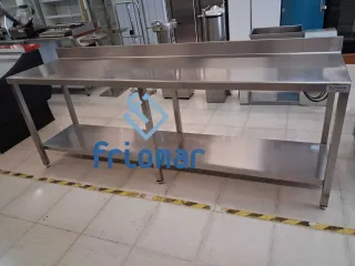 2688 MESA MURAL ACERO INOX. 2400x600x850 MM