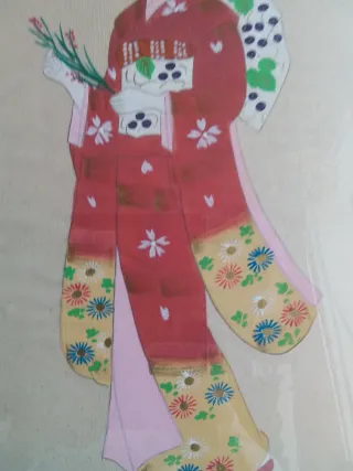 Acuarelas antiguas de Japón (2 piezas)