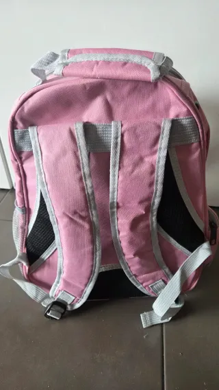 Mochila transportín para gato transparente