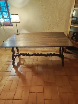 Consola mesa roble antigua