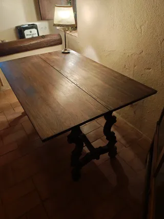 Consola mesa roble antigua