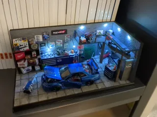 Diorama Taller Mecánico 1/64 con luz