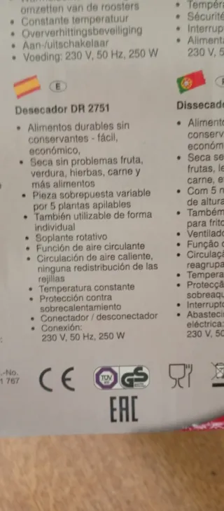 Deshidratador Clatronic