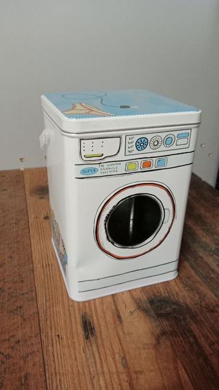 Scatola metallica per detersivo per lavatrice