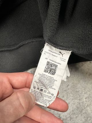 Sudadera Puma Negra Logo Grande