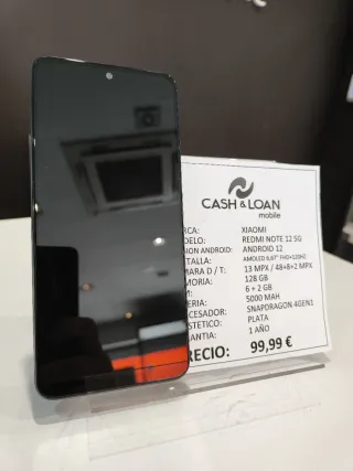 Xiaomi Redmi Note 12 5G 128GB Negro