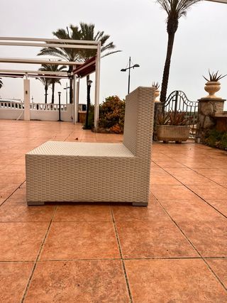 Butaca de jardín mimbre y tela Almar Garden