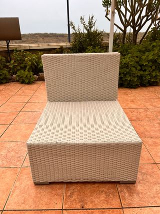 Butaca de jardín mimbre y tela Almar Garden