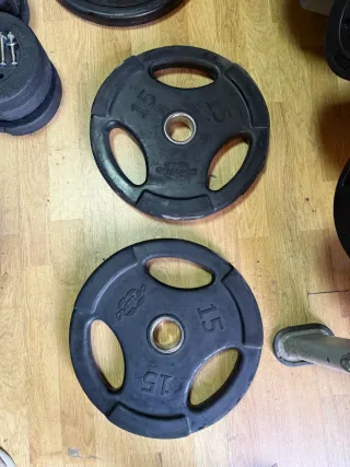 Discos de gimnasio 15 kg olímpicos