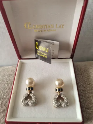 Collar y pendientes perlas bañados oro 24Kt CL