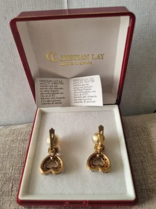 Collar y pendientes perlas bañados oro 24Kt CL