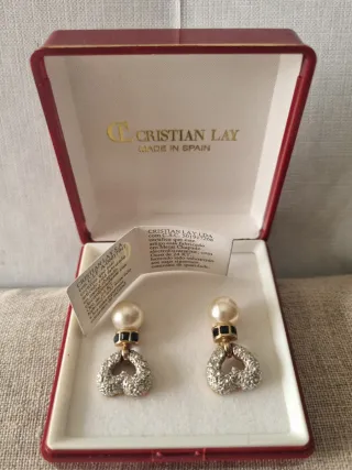 Collar y pendientes perlas bañados oro 24Kt CL